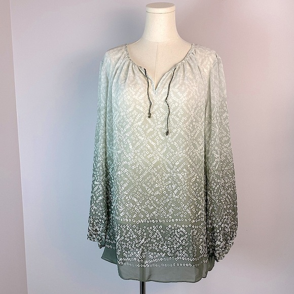 NWOT Vince Camuto Green Ombre Blouse size 2X - Picture 2 of 13
